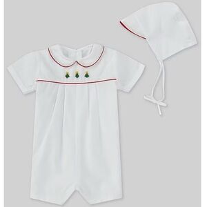 White Baby Romper with Hat